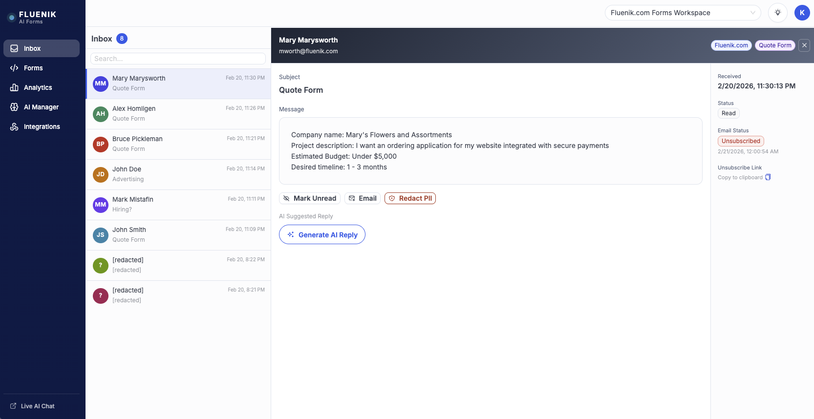Submission — Generate AI Reply
