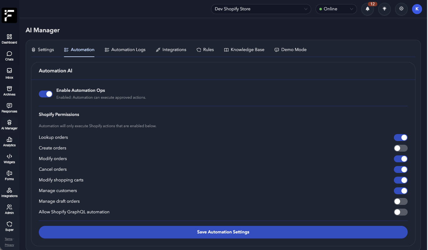 AI Manager — Automation