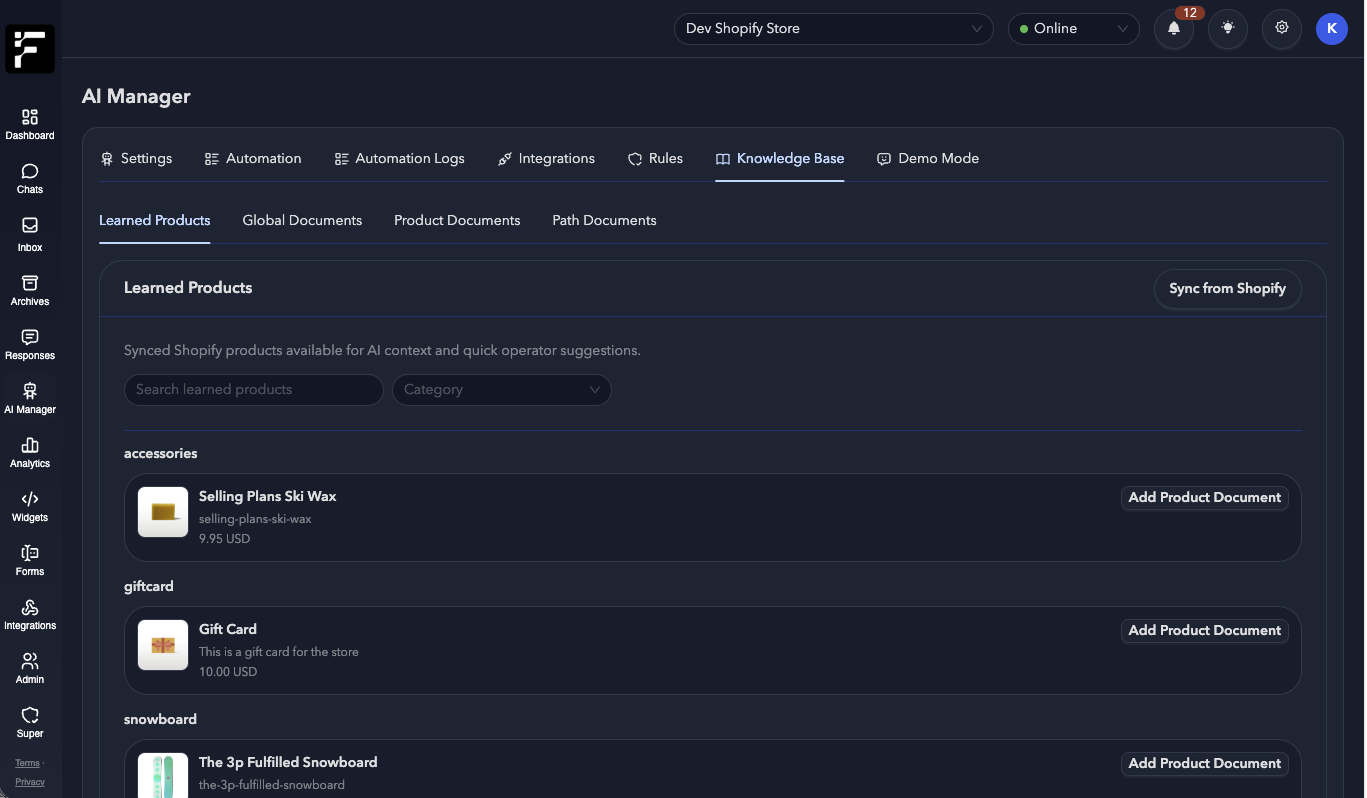 AI Manager — Knowledge Base