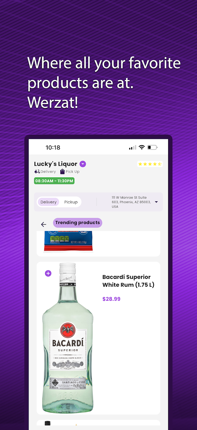 Product Listing — Liquor